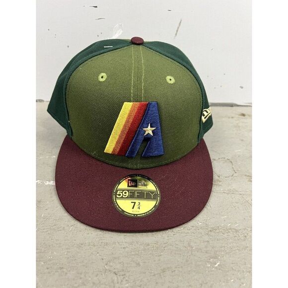 New Era 59Fifty Houston Astros Concept Patch Burgundy And Green 7 3/4‎ - Picture 1 of 2
